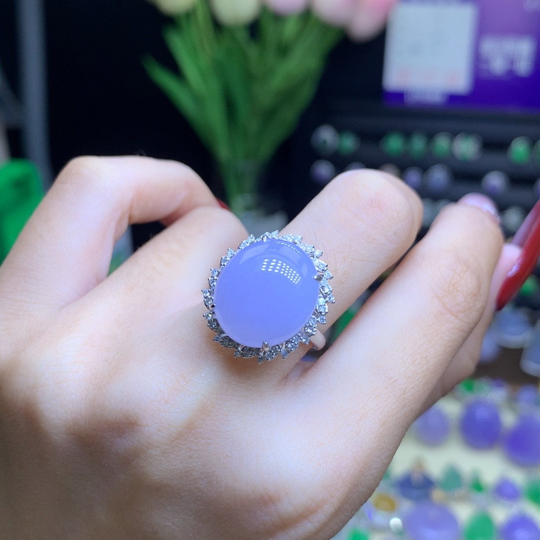 翡翠颈饰18K金镶嵌天然