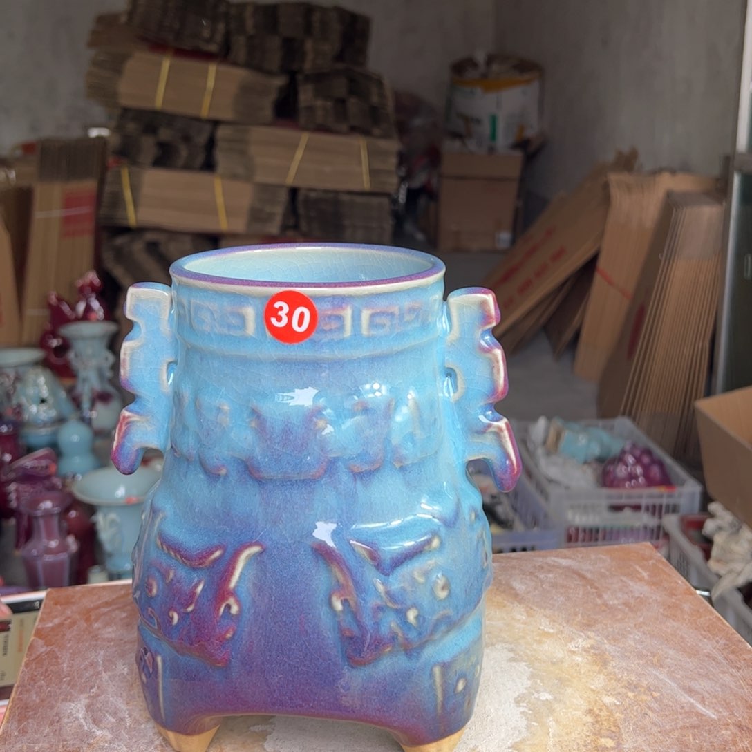 摆件郑家钧窑摆件微