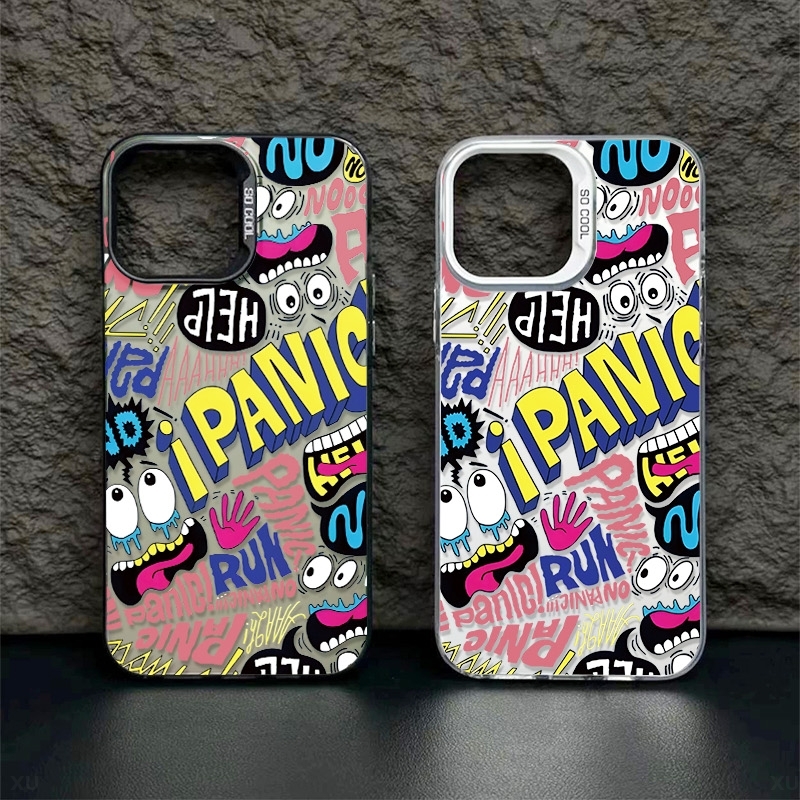 手机壳适用苹果16PRO华为OPPO小米VIVO荣耀一加涂鸦情绪失控防摔