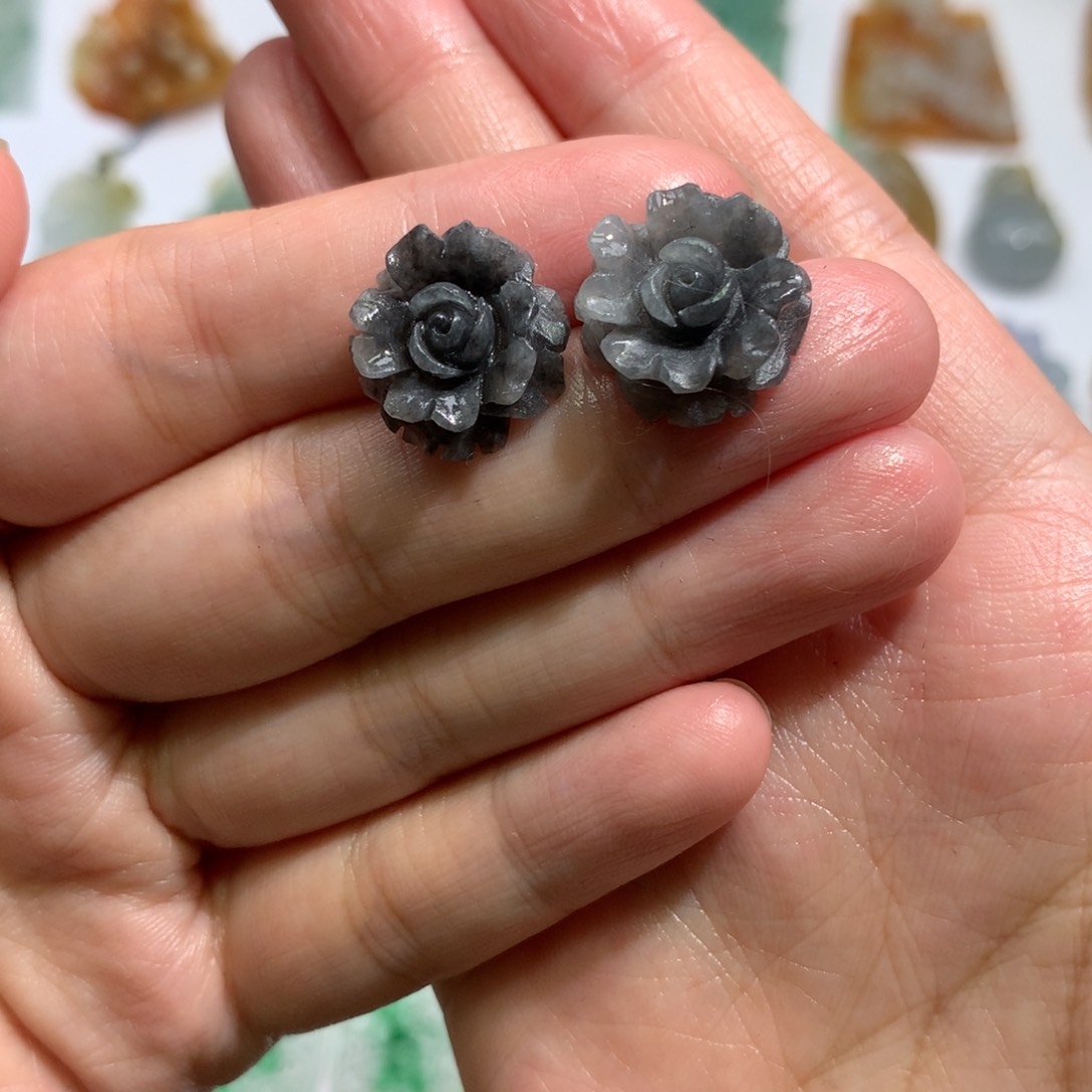 定制翡翠未镶嵌花