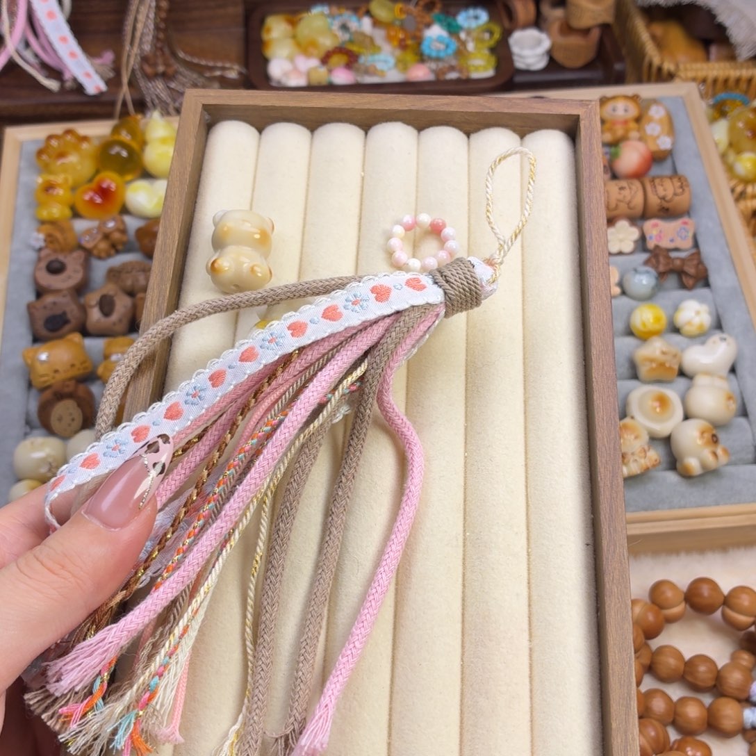 大***练手串猴头核桃粉色流苏4配饰