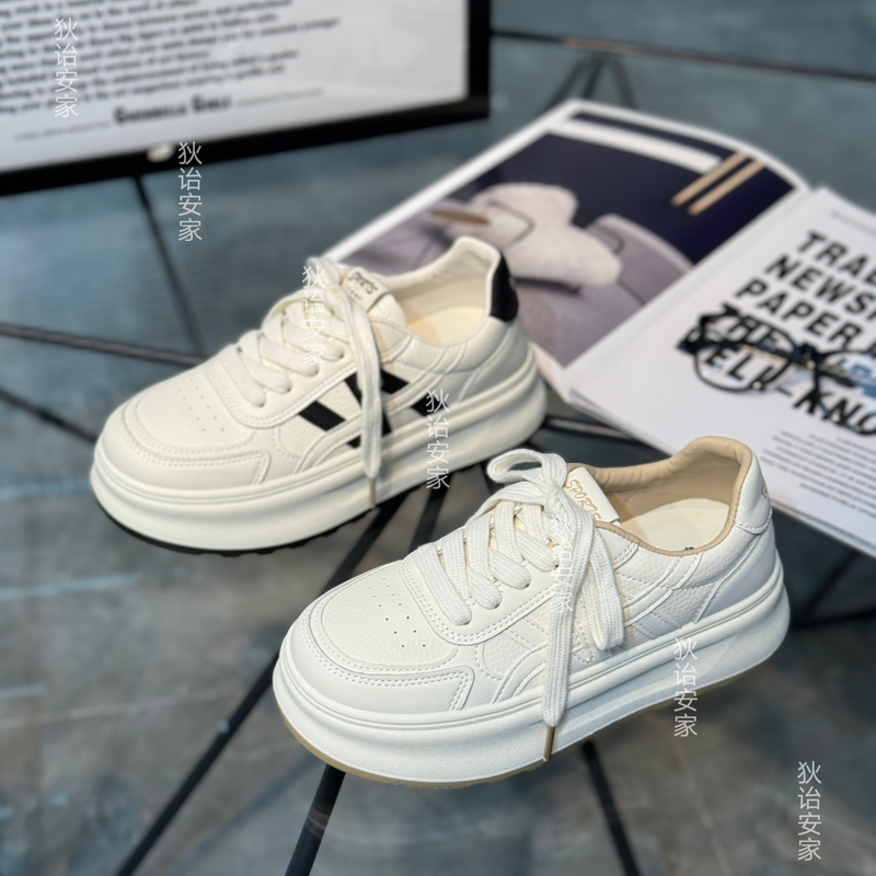 平底小白鞋～百搭不过时<4厘米>2025早秋新款小白鞋运动休闲巨好穿