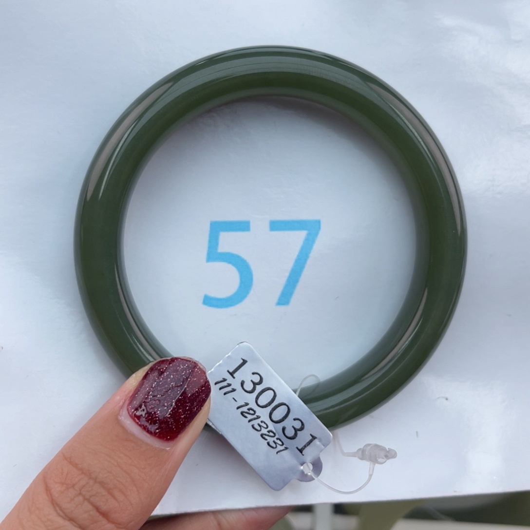 和田玉手镯未镶嵌57+