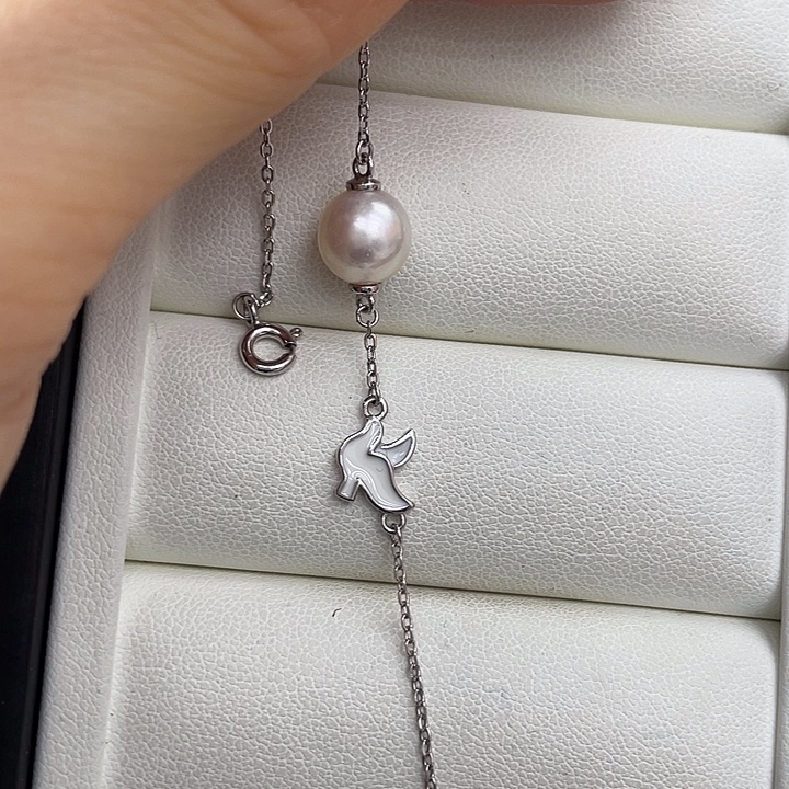 手绳海水珍珠银S925镶嵌