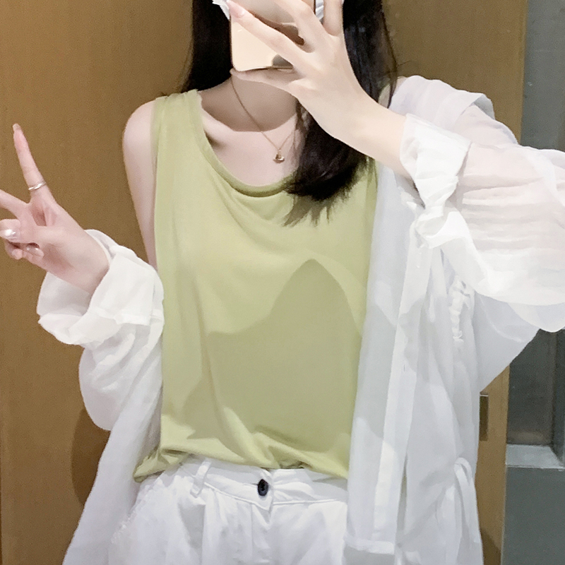 【两件装】百搭纯色夏季极简风打底宽松型慵懒风薄款工字背心吊带