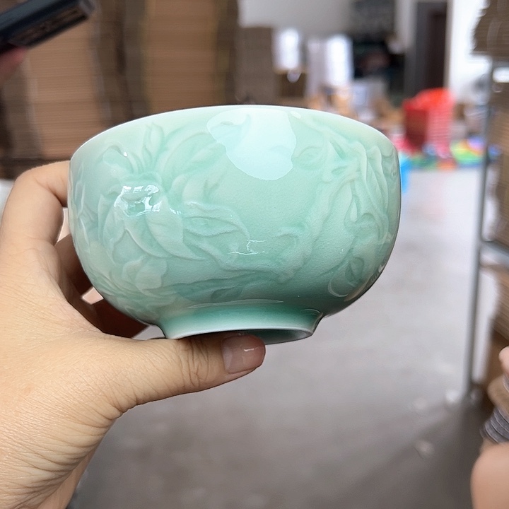 龙泉云间青瓷小米茶器