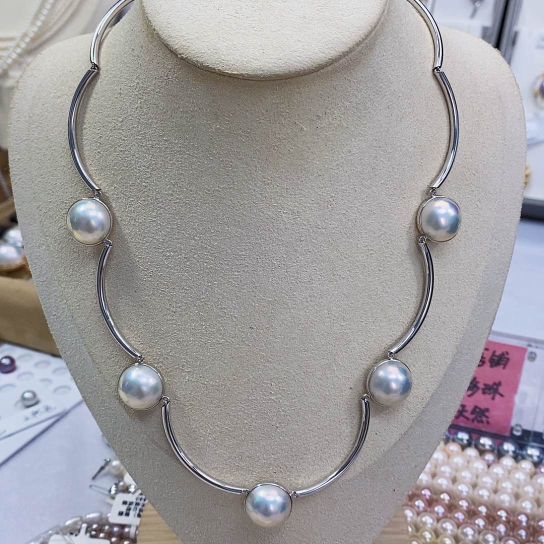 拼合珍珠（马贝珠）日本原装成品马贝极光女神节活动极彩未镶嵌