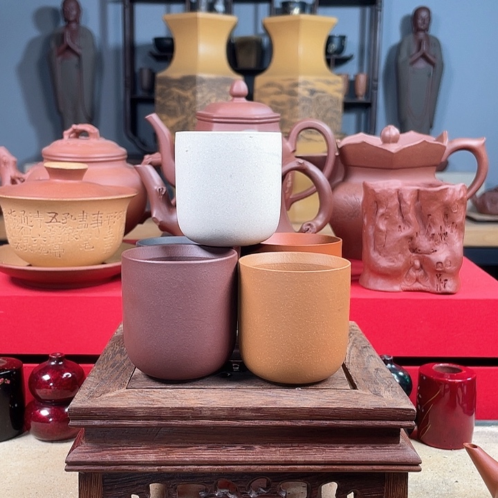 紫砂主人杯紫砂品茗杯客杯微瑕