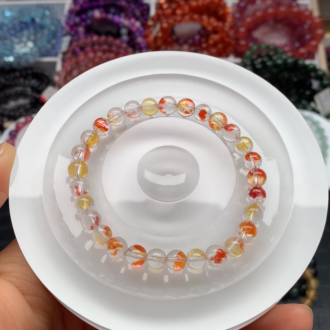 水晶手链未镶嵌锦鲤胶花6.2