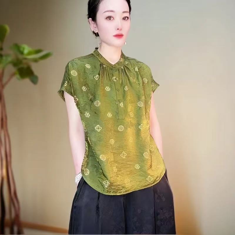 【俏江南】夏季爽身款轻薄时尚短袖