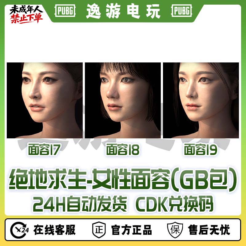 STEAM端游绝地求生女性面容CDK兑换码【GB包】