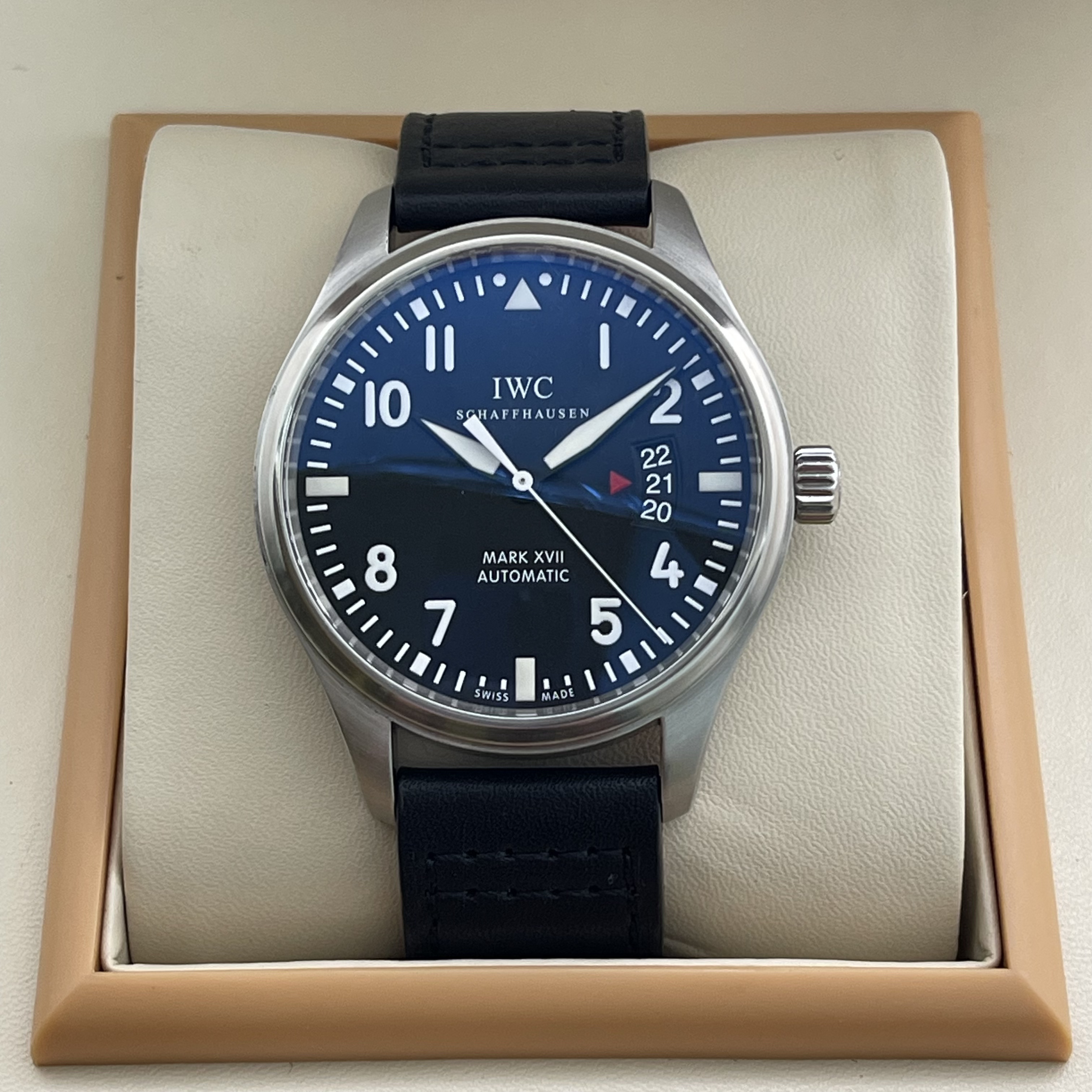 95新 IWC/万国 飞行员马克17/A83477/自动机械/41mm/工价32500
