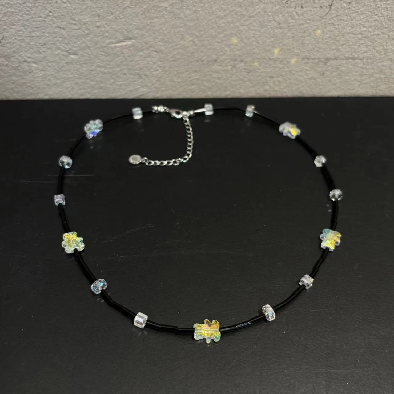 铜合金项链 东大门闪闪小熊项链X110