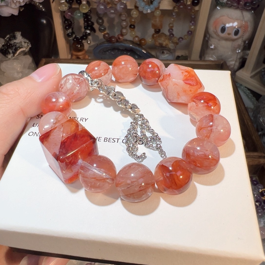 水晶手绳未镶嵌红胶花