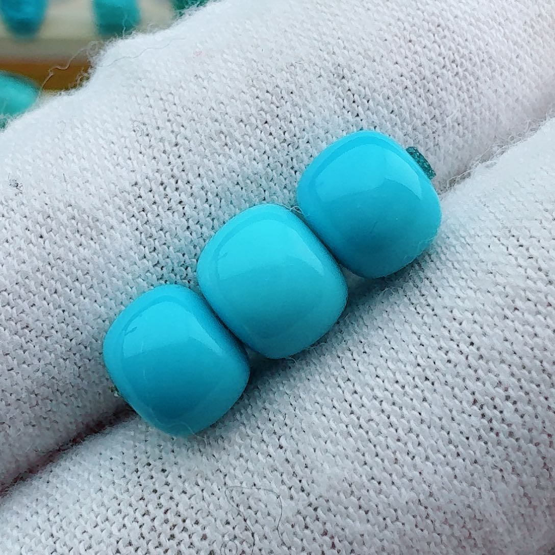 绿松石老型三连7.4未镶嵌