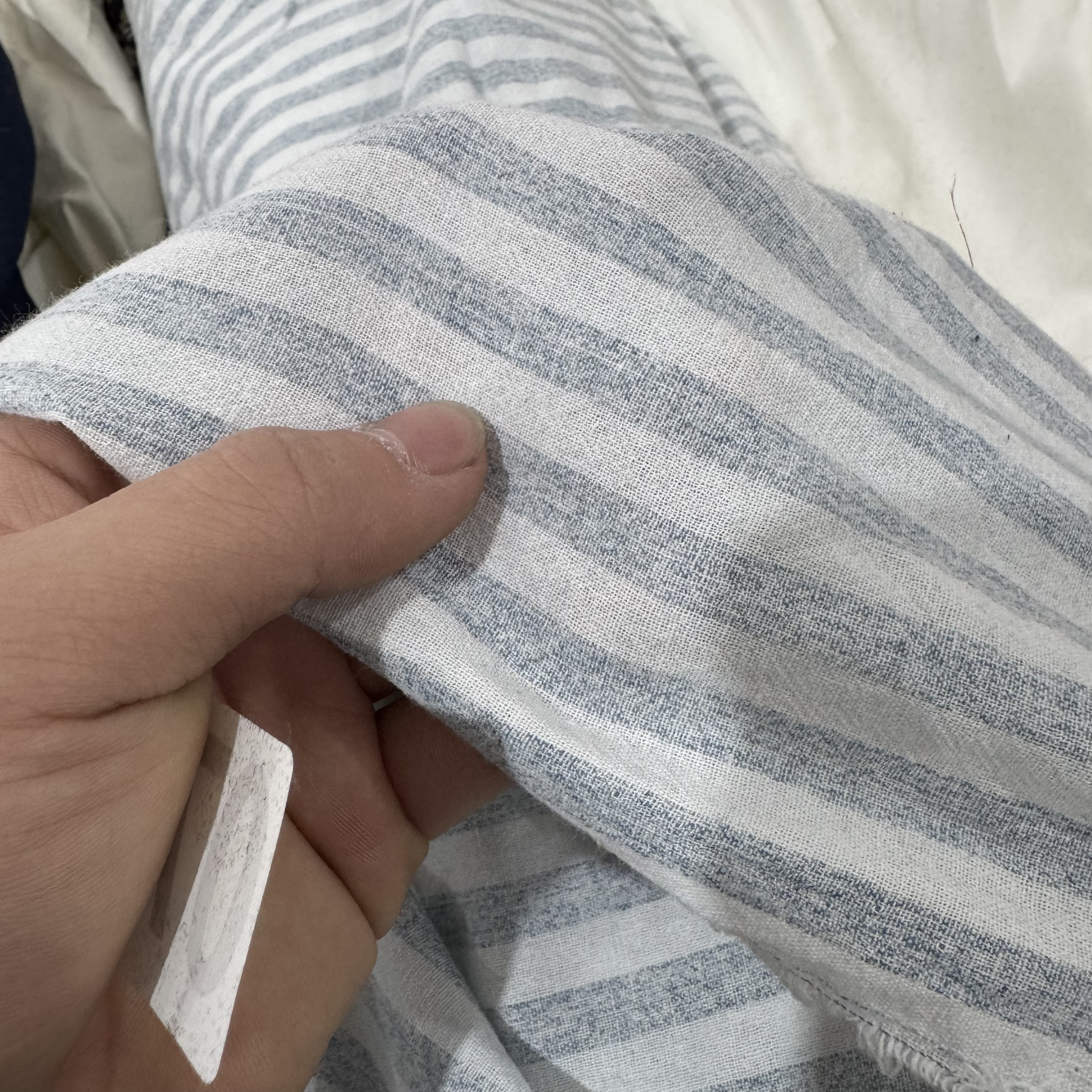 76  色织水洗亚麻棉面料4米价