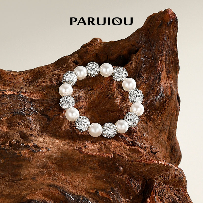 铜合金合成锆石戒指 【漫天繁星】闪亮弹力款戒指 0003