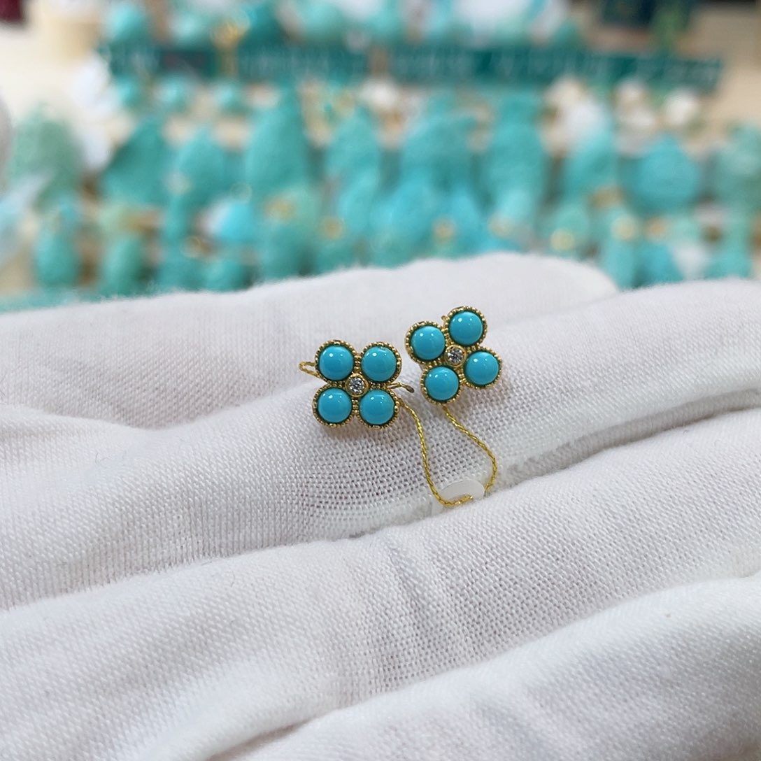 绿松石珠宝奇石18K金镶嵌