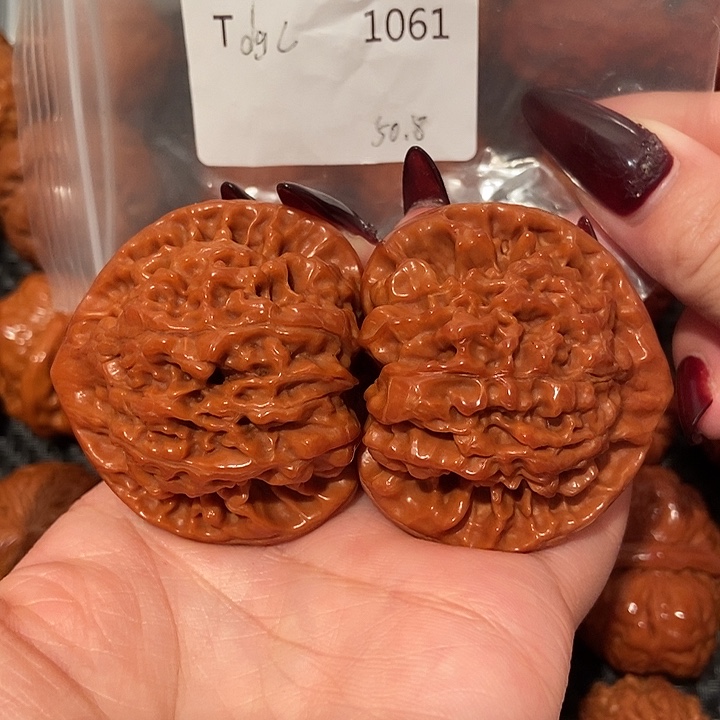 文玩核桃吊坠官帽50.8