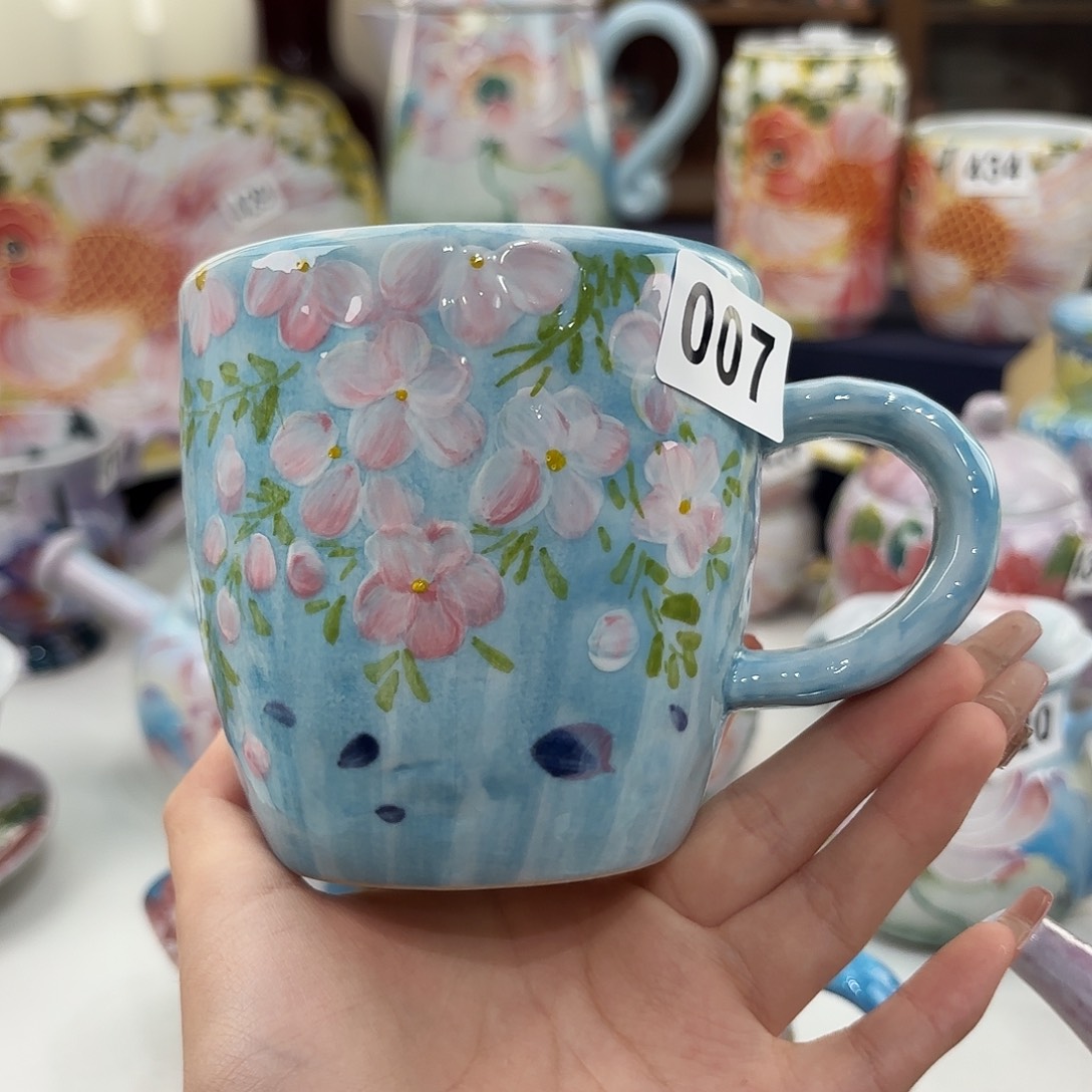 景德镇手绘高温釉下彩陶瓷茶具