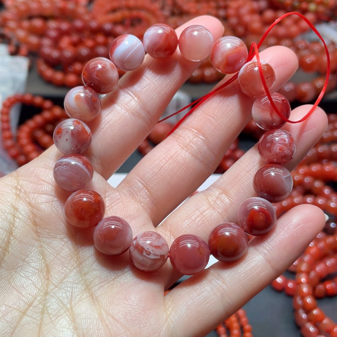 南红玛瑙手链未镶嵌
