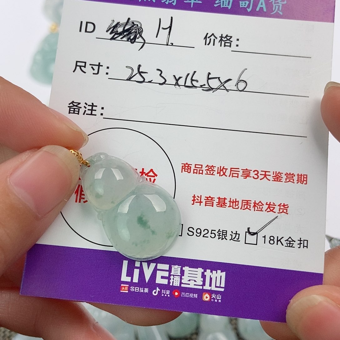 翡翠颈饰未镶嵌H**3翡翠