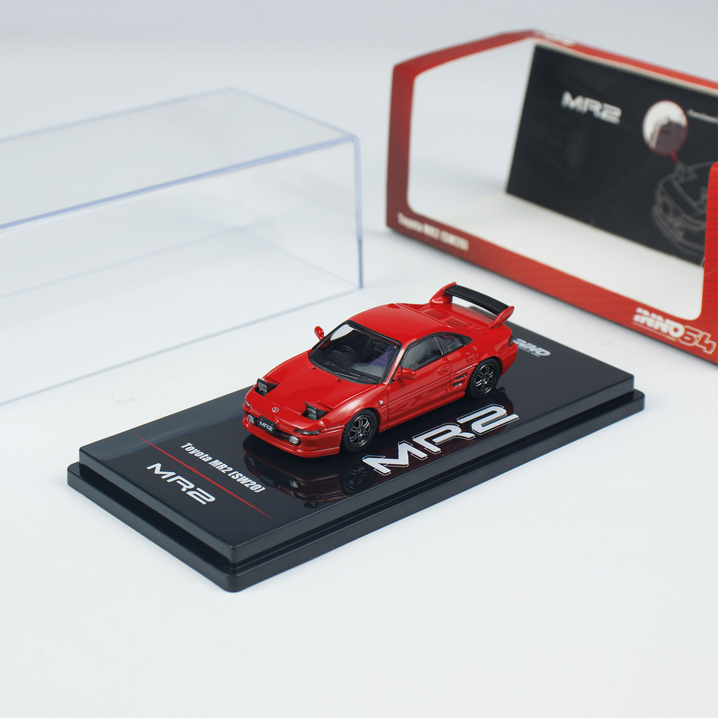 INNO车模 1:64 合金 丰田MR2(SW20)红色小比例汽车模型收藏可跳灯