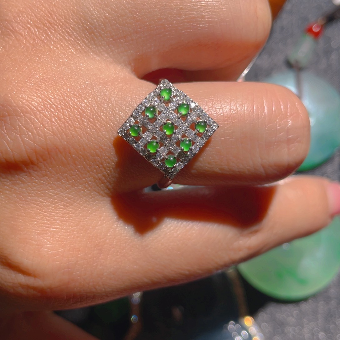 翡翠戒指未镶嵌活口时尚戒指