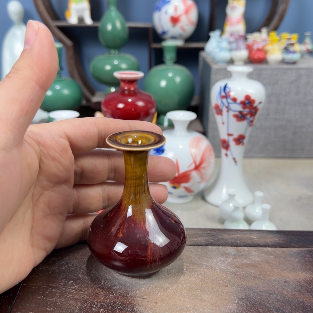 陶瓷手工小花器摆件