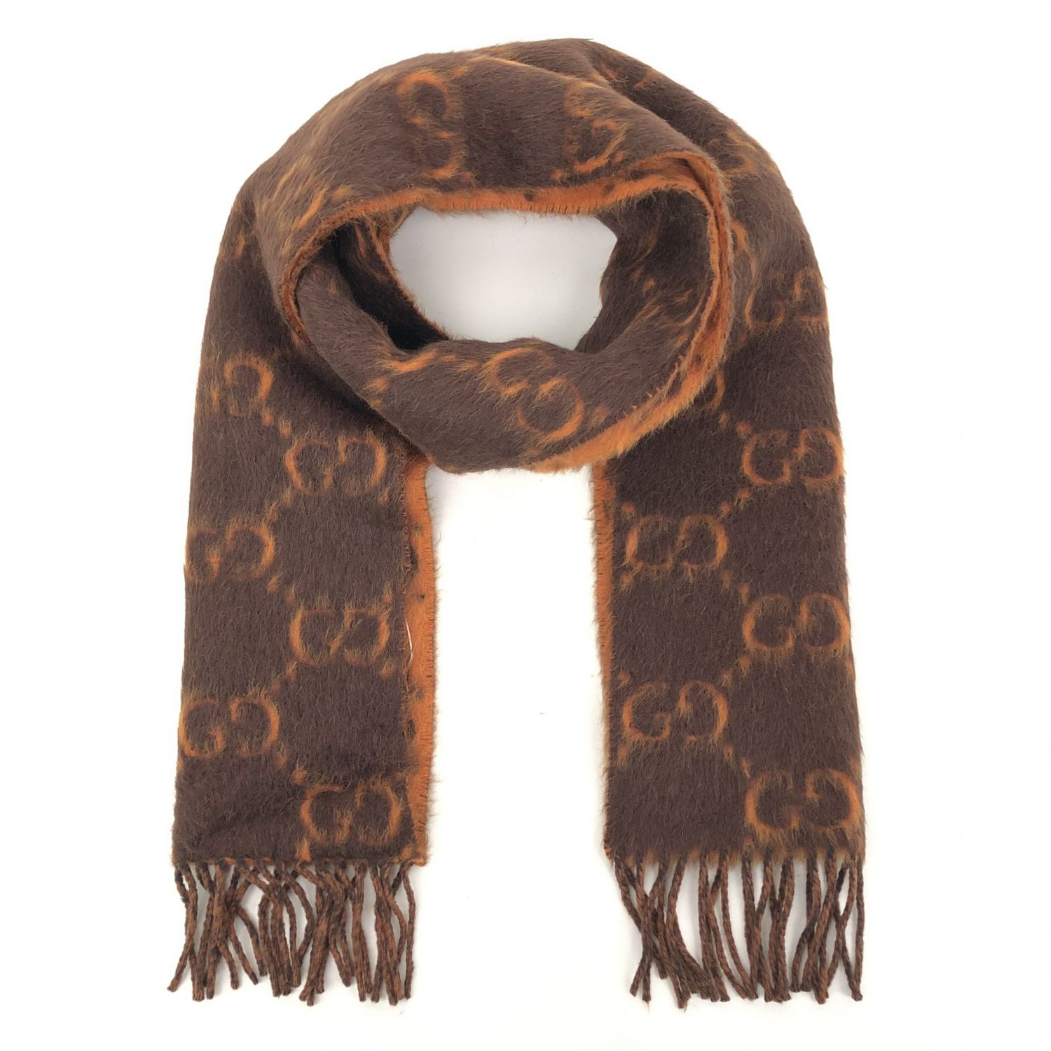 未使用 GUCCI/古驰 古驰围巾棕色