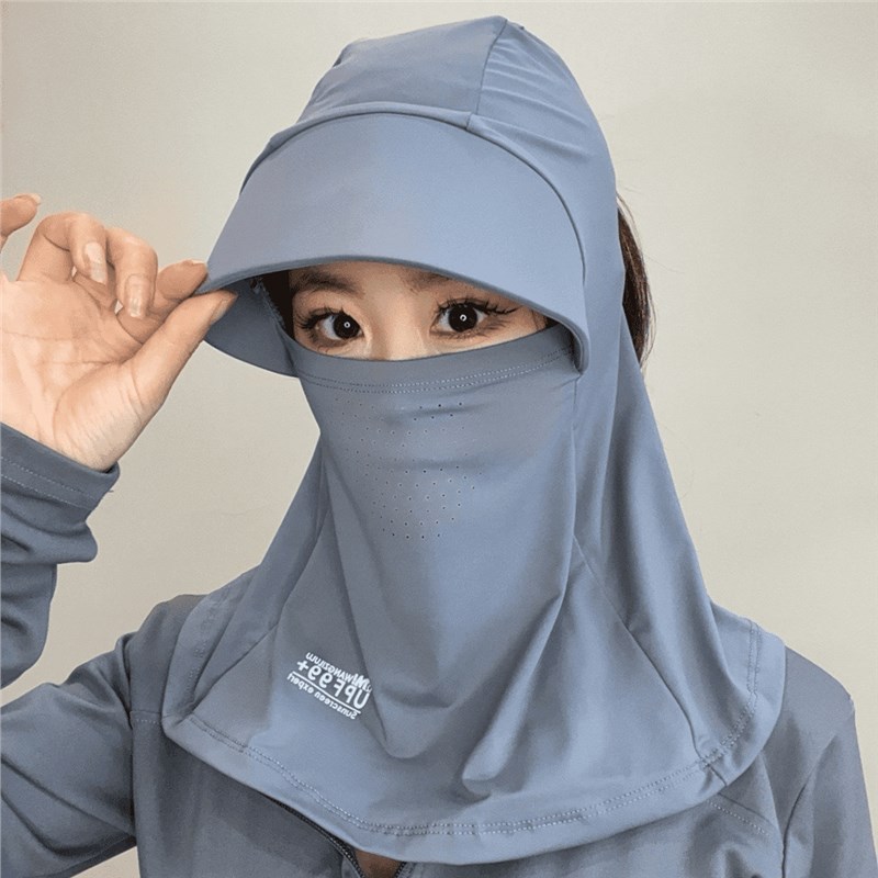 2025全脸遮阳帽子女夏季防晒帽防紫外线户外骑行护颈面罩太阳帽新