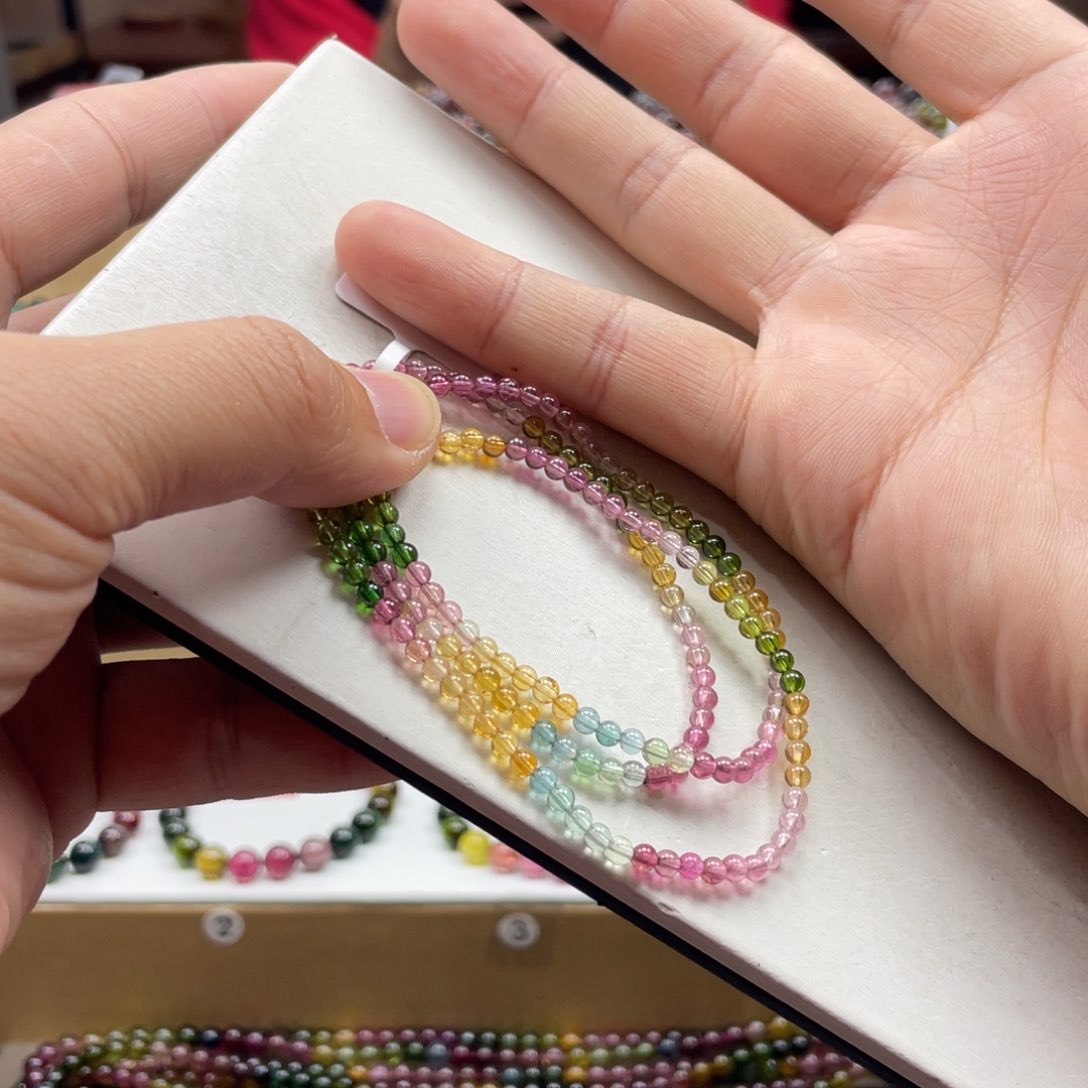 碧玺手串未镶嵌3.3mm.mmmmmmmmm