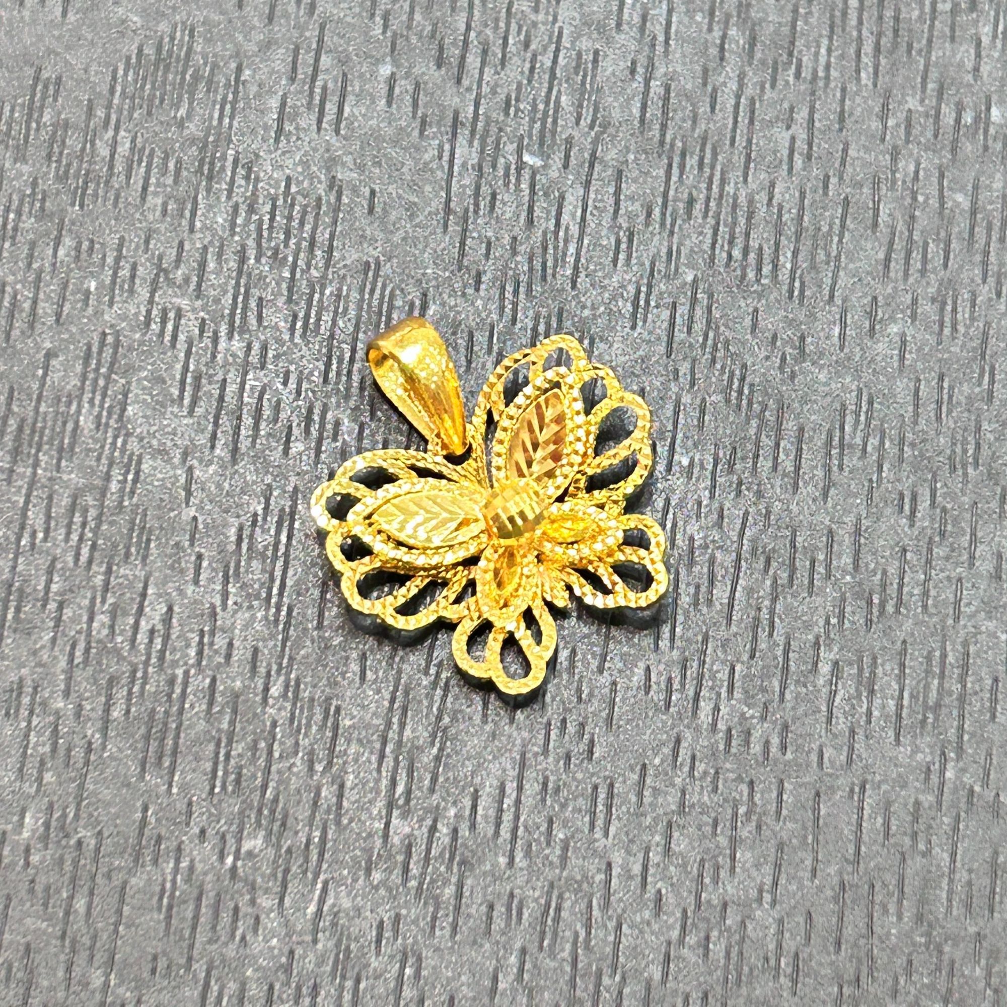 【店长专享】足金999投资金攒黄金镂空蝴蝶ZBHJD1661克重多退少补