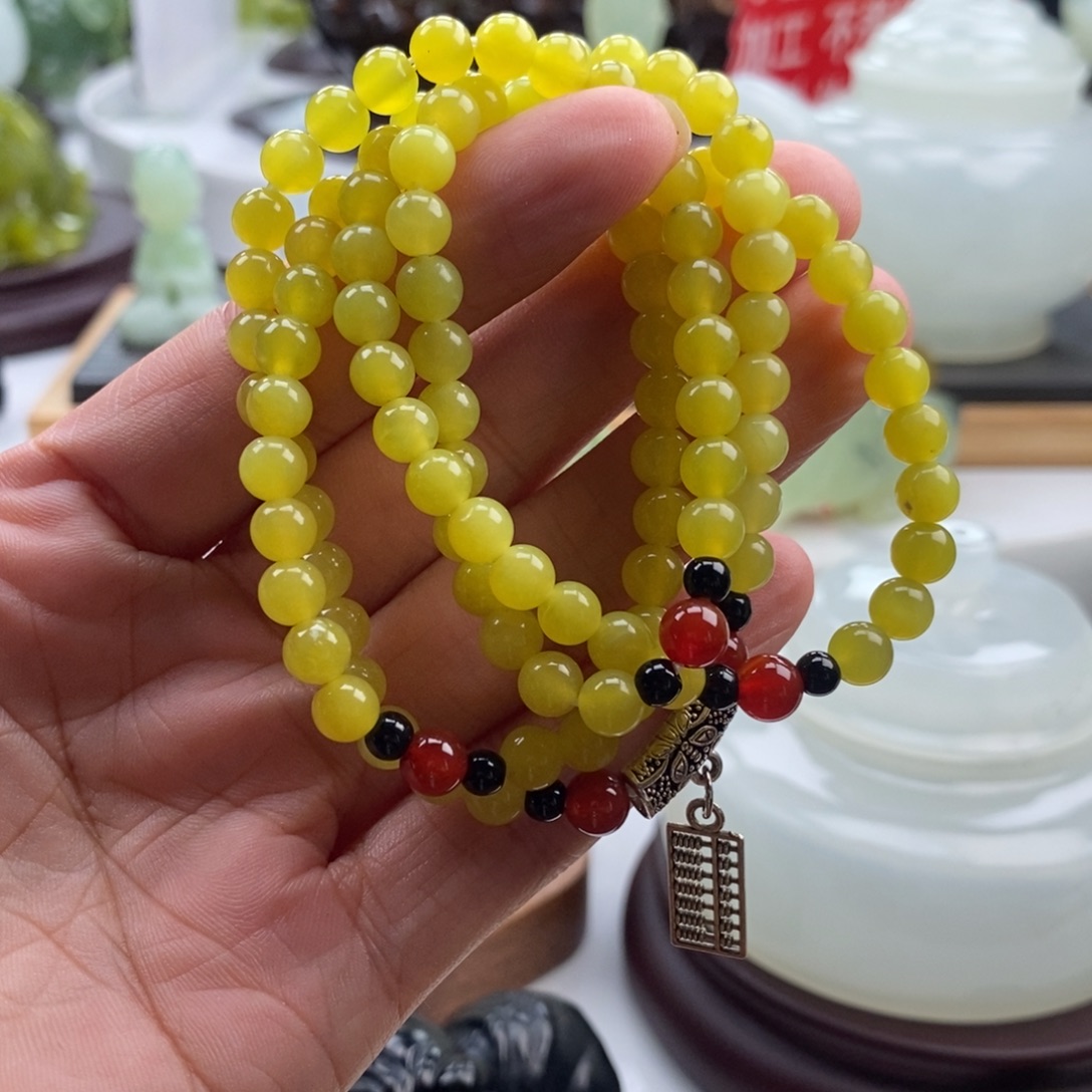 未镶嵌岫玉四大名玉手串108颗