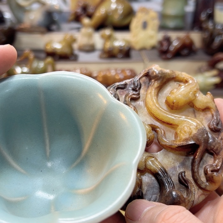 摆件黄*邪摆件罐盛宝斋物件