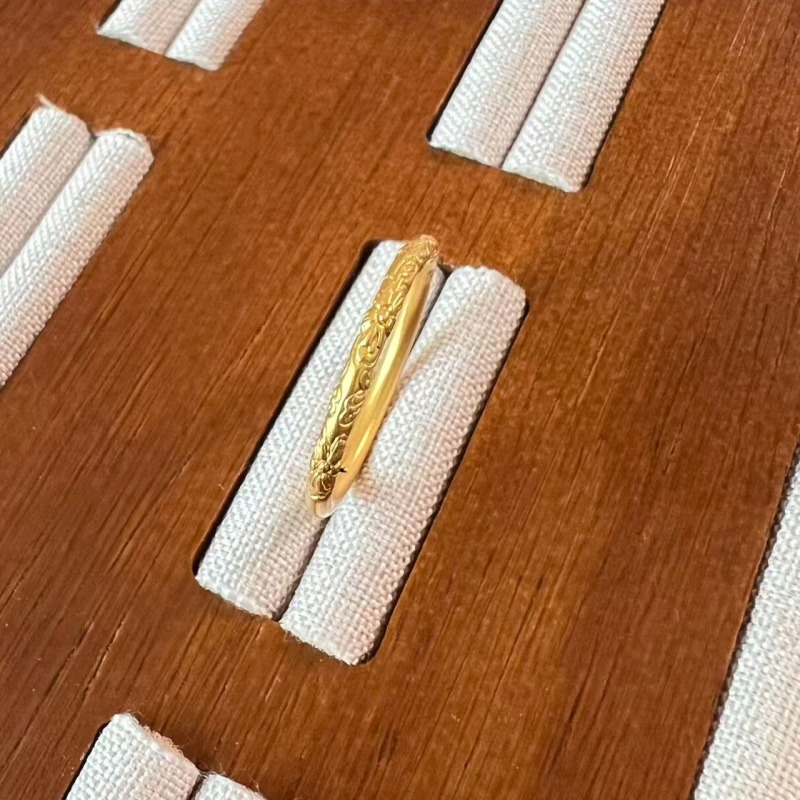 克重0.41 13号 樱花繁花戒指 足金999