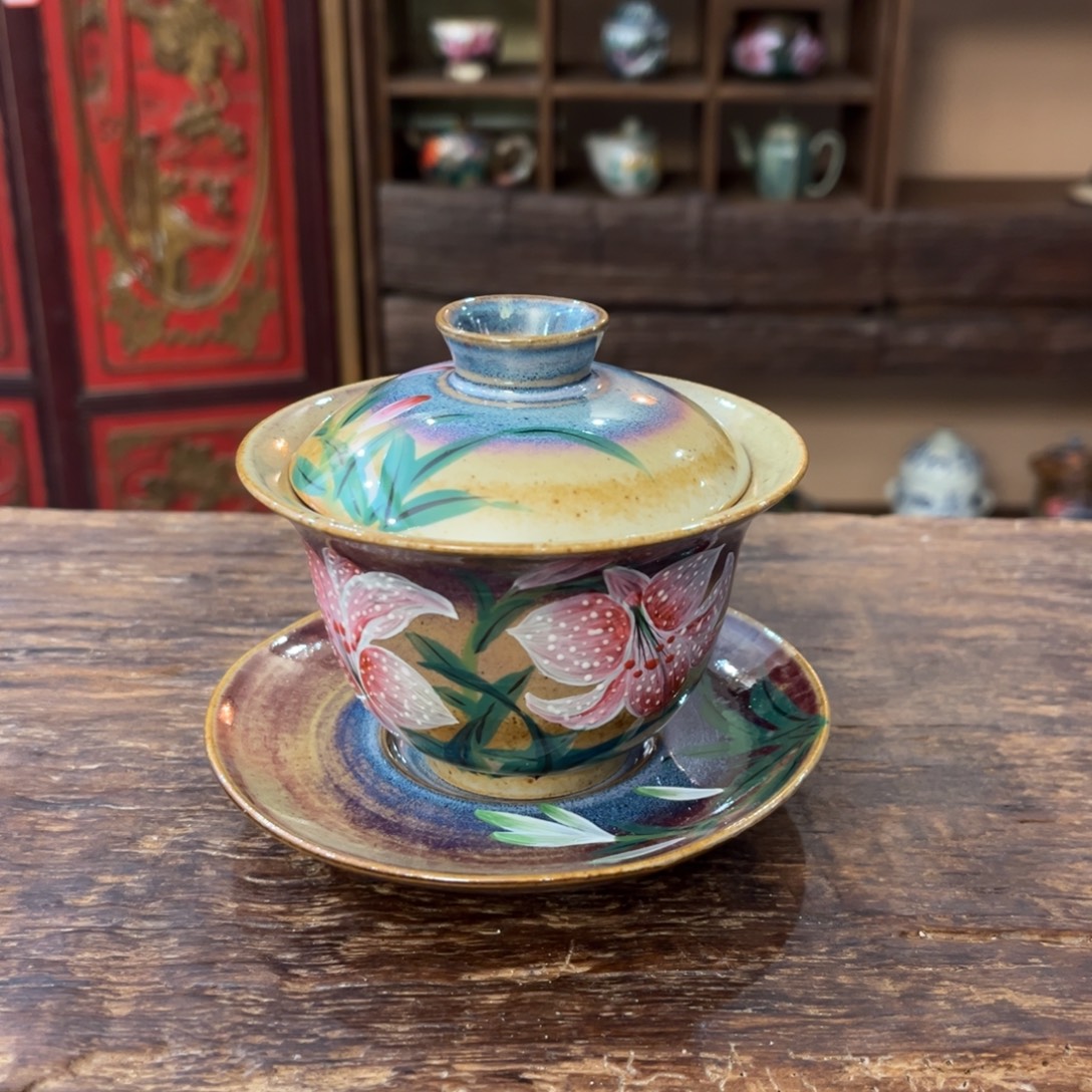 柴烧手工手绘陶瓷