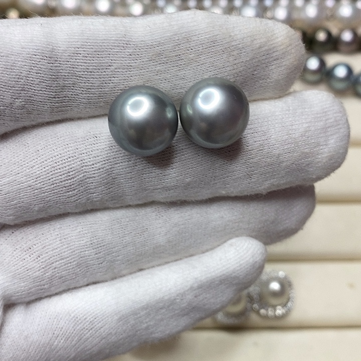 耳饰海水珍珠银S925镶嵌