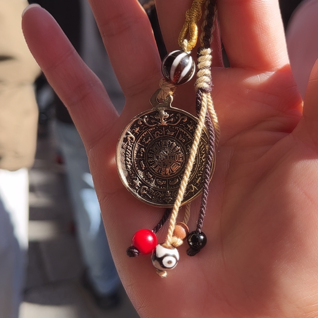 玻璃颈饰藏地朵朵开在一