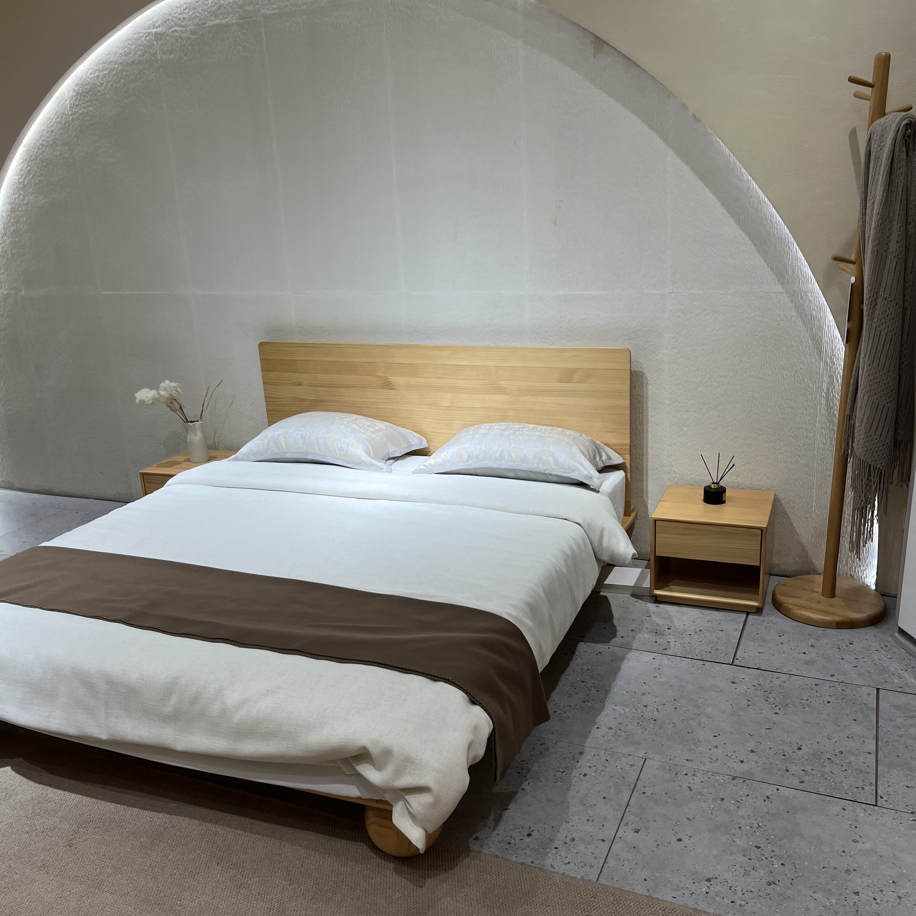 侘寂日式风简约榻榻米床1.8米主卧双人床1.5米落地矮床民宿床地台