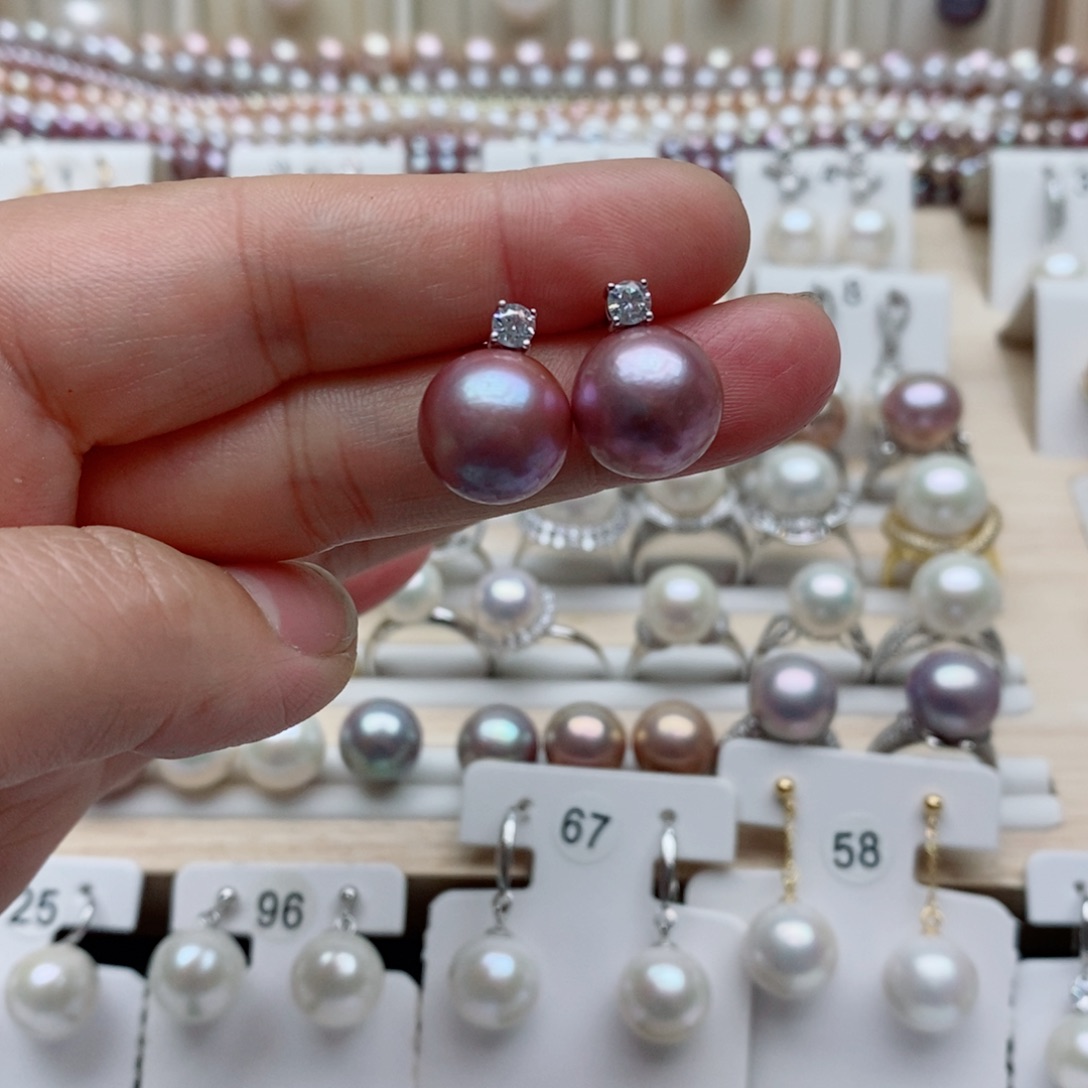 淡水珍珠银S925镶嵌颈饰