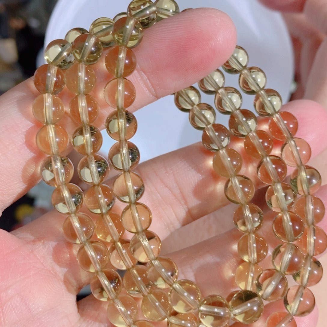手绳未镶嵌水晶黄水晶多圈