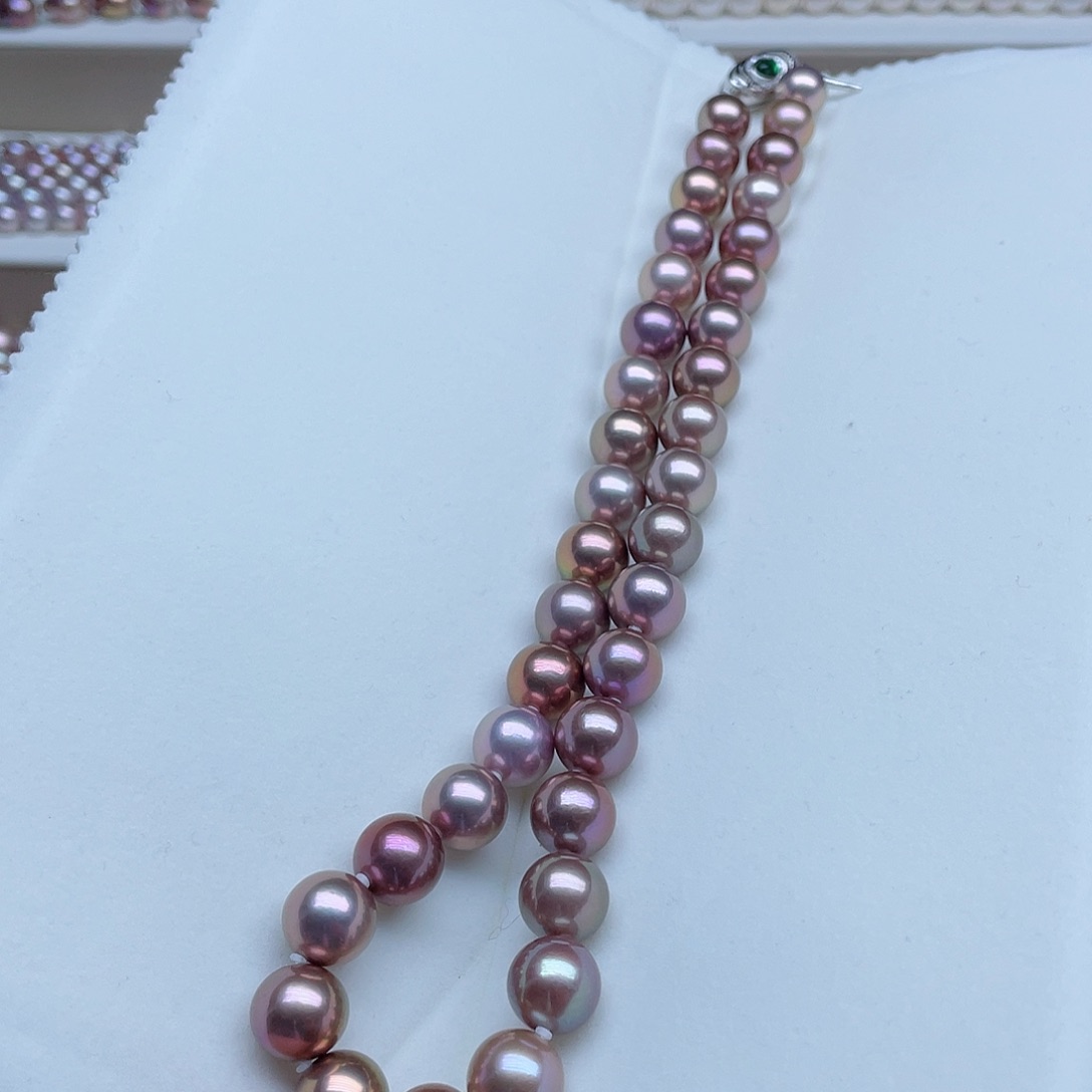 淡水珍珠颈饰银S925镶嵌