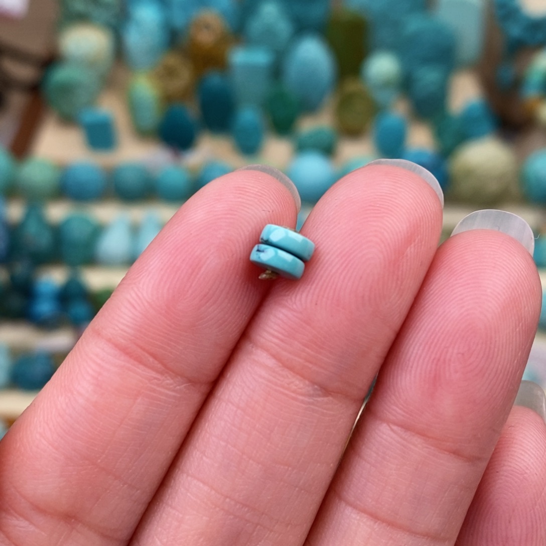 绿松石珠宝奇石未镶嵌5.3mm