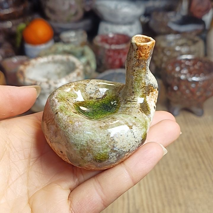 志野柴烧手捏花器