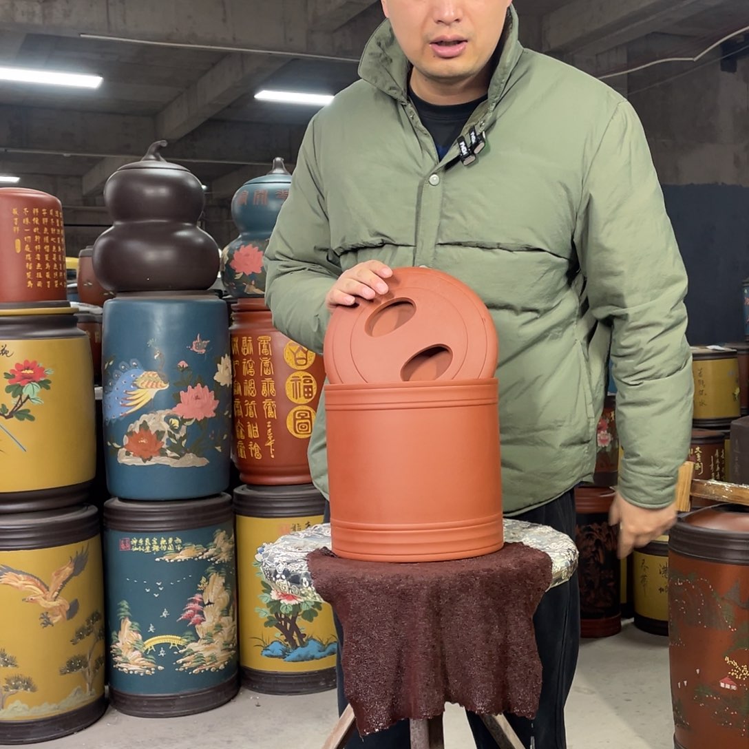 宜兴原矿紫砂茶叶罐