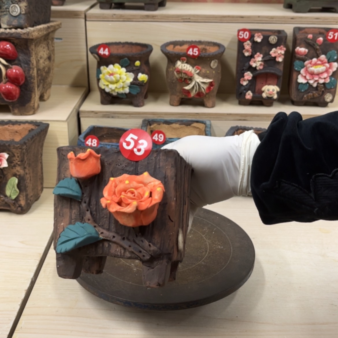 【闪购商品】紫砂花盆53号内口9外高11.5