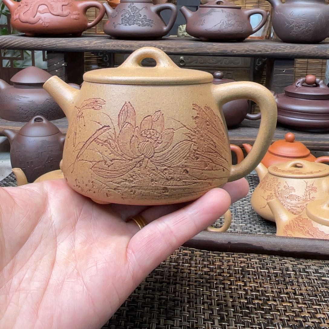 紫砂茶壶宜兴原矿紫砂手工制200