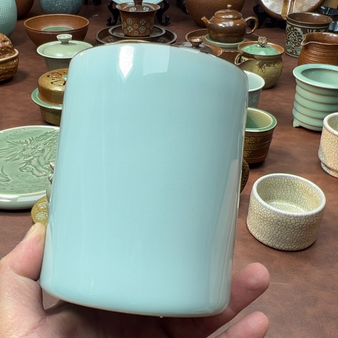青瓷茶器青茶器器微瑕