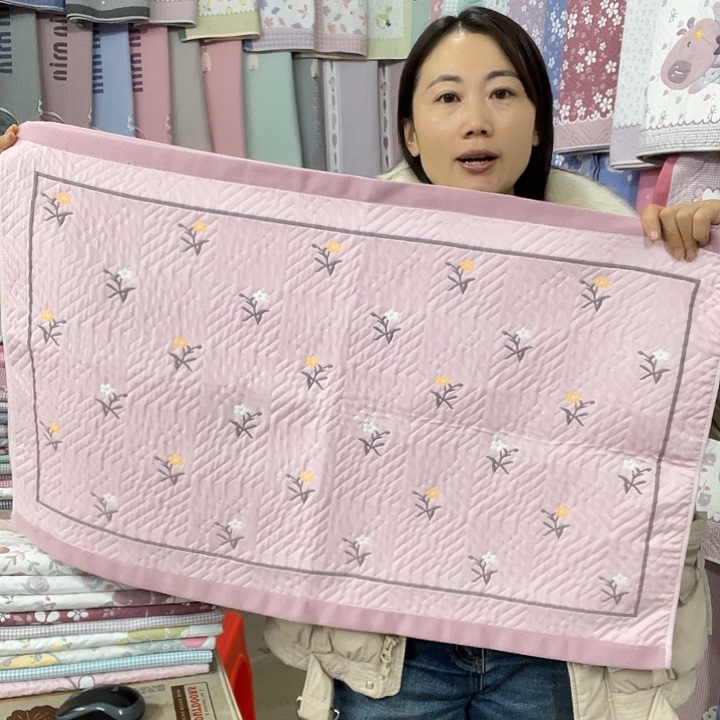 棉特价促销浅粉小花